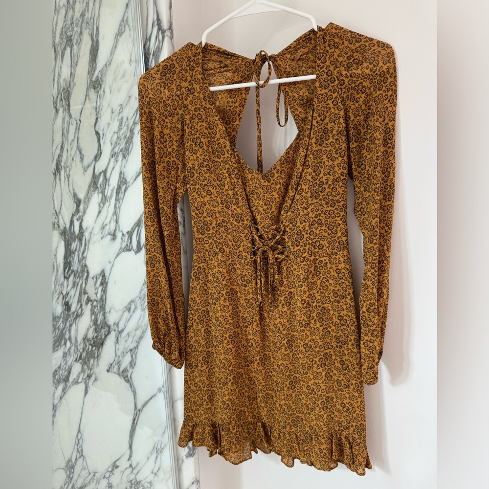 Reformation long sleeve mini dress